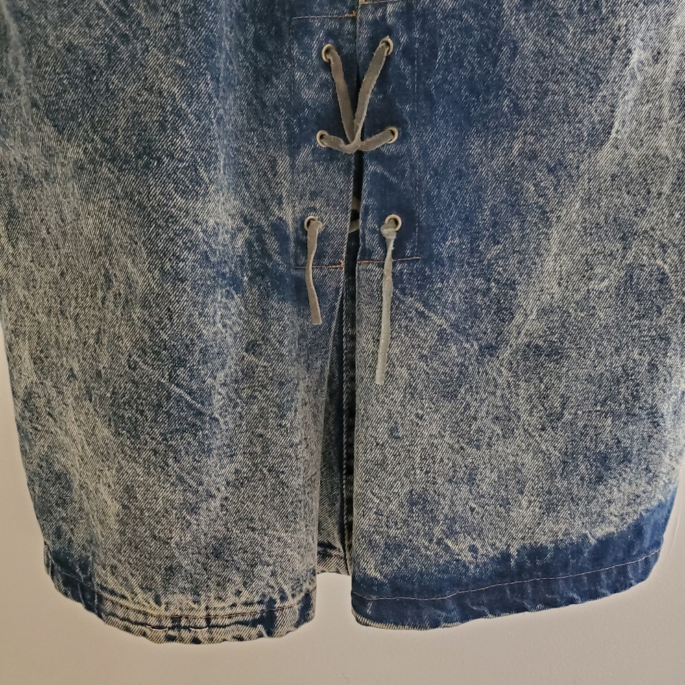 70s 80s Vintage Denim & Suede Western Jacket - Picture 16 of 16